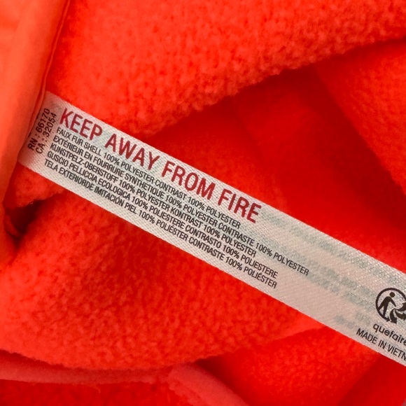 Free People Hit The Slopes Fleece Jacket Neon Coral FP Movement Oversized Large - Picture 11 of 12